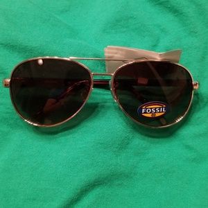 NWT Fossil Aviator Sunglasses